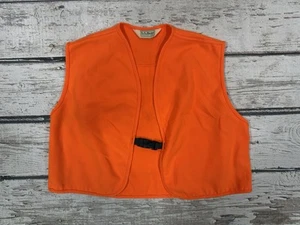 VTG L.L. Bean Freeport Maine Fluorescent Orange Pullover Hunting Safety Vest USA - Picture 1 of 5