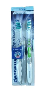 Dentalux 2 Cepillos de Dientes Profesionales X Perfil Púrpura Verde Suave - Imagen 1 de 2