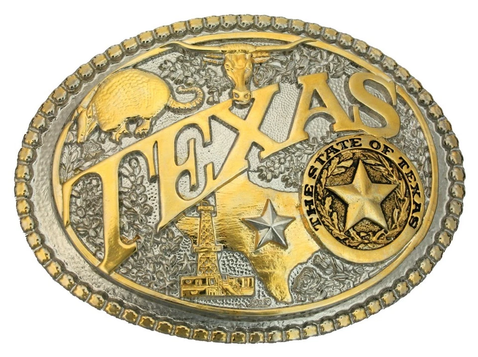 Montana Silversmiths Western Belt Buckle Adult Texas Gold 60811TXP2