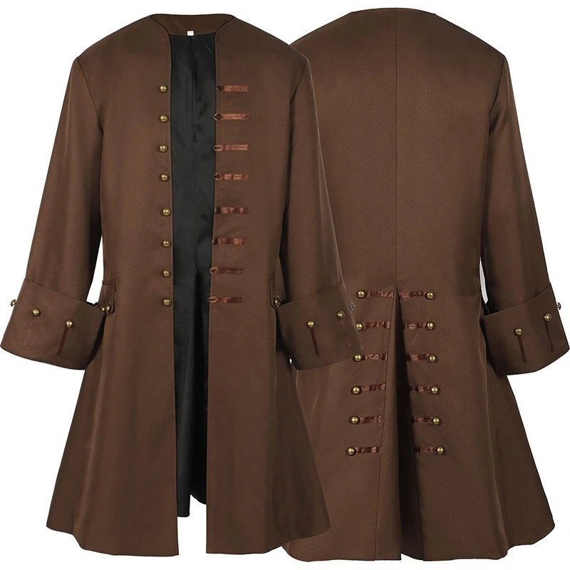 Men Renaissance Coat Rococo Coat Victorian Jacket Pirate Coat Steampunk Jacket - Image 1 of 1