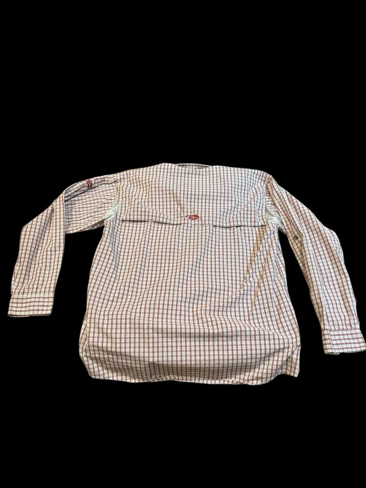 Camisa a cuadros manga larga Drake Waterfowl para hombre | Talla grande roja y blanca para hombre’s Foto 1 de 4