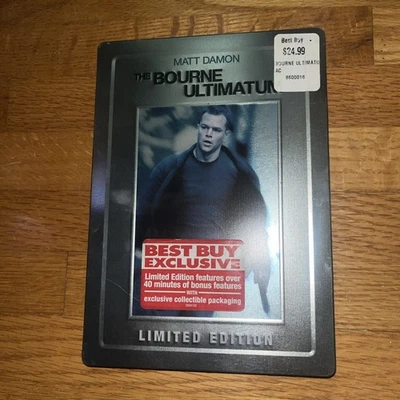The Bourne Ultimatum BEST BUY EXCLUSIVE *COLLECTIBLE STEELBOOK 2 DVDS 2007 *RARE - Image 1 of 4