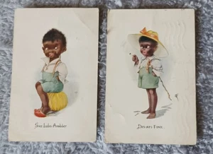 Vintage Postcards X 2 ● She Lubs Anodder ● Dis Am Fine ● 1917 era - Picture 1 of 2