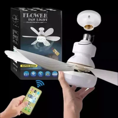 LED Ceiling Fan Light Dimmable Living Room Lamp Remote Control Color Changing - Image 1 of 4