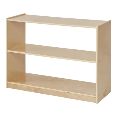 Gabinete de almacenamiento móvil de doble cara de 2 estantes, estante para libros, natural Foto 1 de 4