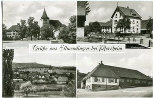 Postal ELLMENDINGEN /KKERTERN en PFORZHEIM varias imágenes cooperativa de viticultores etc. años 50 - Imagen 1 de 1
