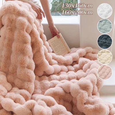 Kuscheldecke Flauschig Decke Felldecke Plüsch Sofa Couch Wohndecke Weiche Warme - Bild 1 von 4