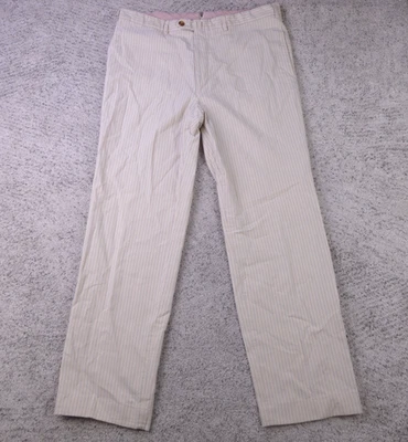 Pantalones Loro Piana Para Hombre 54IT 36x30 Chino Rayas Informales Italia Pantalones Amarillo Azul Foto 1 de 4