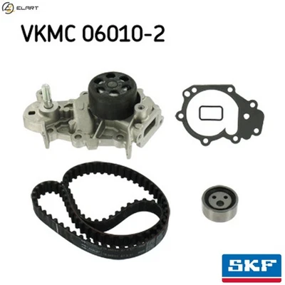 WATER PUMP & TIMING BELT KIT VKMC 06010-2 FOR RENAULT D7F 800 1.1L 4cyl - Image 1 of 4