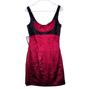 BCBGMaxAzria rot schwarz Seide festliches Kleid Gr. 8 UVP 260 $ - Bild 1 von 5