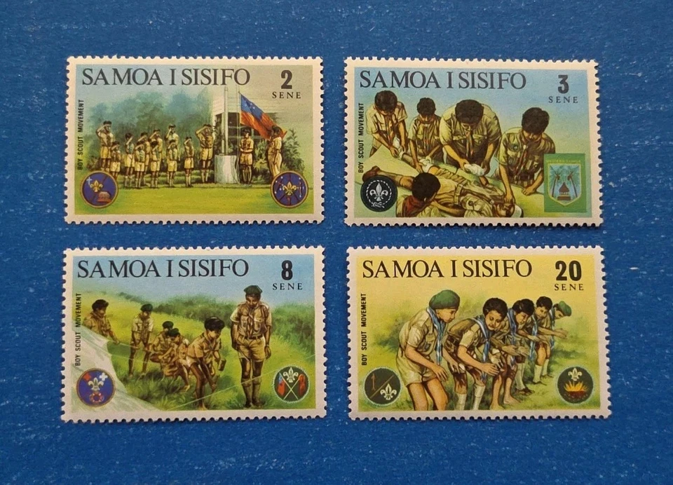 Полный комплект марок Самоа, Скотт 383-386 как новые без наклеек и следов - Изображение 1 из 1
