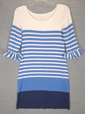 Vestido Lilly Pulitzer Mujer Mediano Rayas Manga Campana Náutico Preppy Clásico Foto 1 de 4