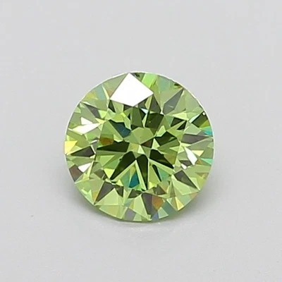 1.10Ct VS1 Round Cut Lab Created IGI Certified Diamond Fancy Vivid Green VS1 - Image 1 of 4
