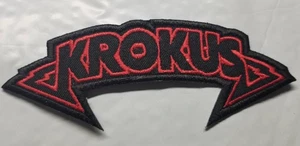 KROKUS hard rock band Embroidered red Patch approx 1.5x4.5" - Picture 1 of 2