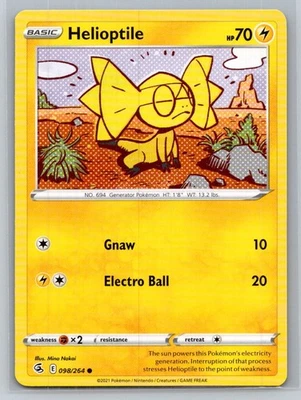Helioptile #098/264 SWSH08: Fusion Strike Common - Pokemon Cards F45 - Image 1 of 2