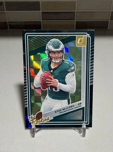Donruss The Rookies Kyle McCord Checkerboard Holo RC 2025 Eagles QB - Imagen 1 de 2