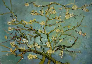 Pintura al óleo clásica de almendras de Van Gogh 30x20 no póster. - Imagen 1 de 1