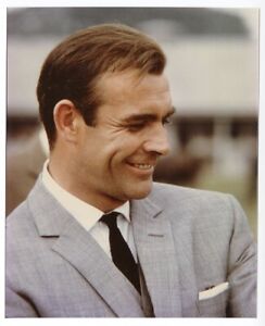 Sean Connery Goldfinger James Bond costume et cravate vintage 8x10 photo couleur