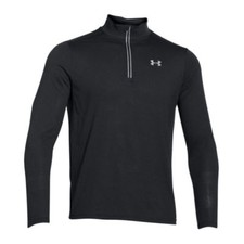 Under Armour Men's Small Black Ua Streaker Run 1/4 Zip Shirt 1271851 001 F01