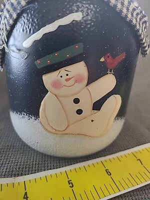 DECORACIÓN NAVIDAD TARRO DE ALBAÑIL / CANDELABRO. MUÑECO DE NIEVE, SALUDOS TEMPORADAS ARCO 6"" Foto 1 de 4