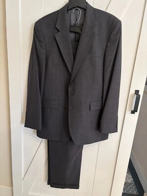 Alexandre London Savile Row Pinstripe 2Pc Suite 100% Wool Sz 44 R Jacket/34 Pant - Image 1 of 4