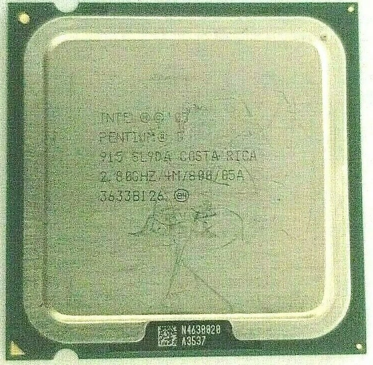 2.80GHz INTEL PENTIUM D 915 4M/800MHz LGA 775 SL9DA CPU - Image 1 of 1