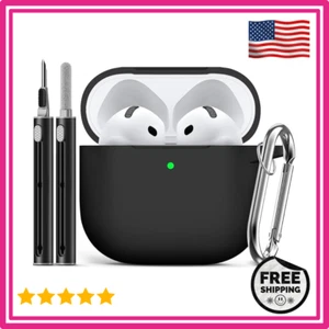 For Airpods 4 Case Cover 2024 with Cleaner Kit,Soft Silicone Protective Case for - Picture 1 of 7