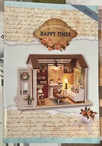 DIY Miniature American Retro House Happy Times Cozy Room 1:24 Scale Diorama Kit - Picture 1 of 12