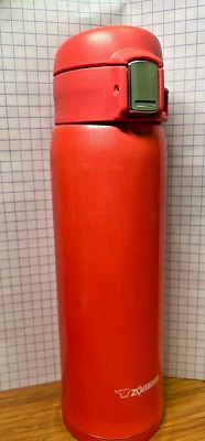 Nueva taza aislada al vacío de acero inoxidable Zojirushi One Touch abierta 480 ml roja/rosa Foto 1 de 3