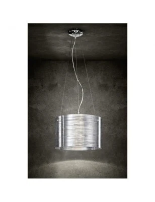 Lampadario Sospensione moderno grigio Acciaio Metallo 40 cm 1 luce Perenz - Immagine 1 di 3