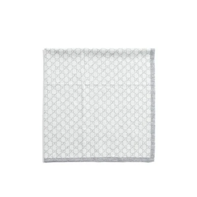 GUCCI GG Manta Lana 100% Gris Claro W86cm x L82cm Bebé Regalo Hecho en Italia Foto 1 de 4