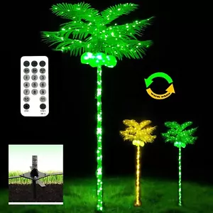 Palm Tree Lights For Outside Patio 7ft Metal Artificial Palm Trees Lighting With - Picture 1 of 6