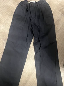 Gap Kids Easy Fit Boys 8 HUSKY Adjustable Waist Navy Blue Pleated Pants - Picture 1 of 2