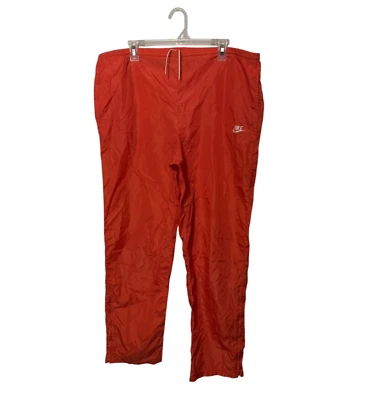 Pantalones Nike De Colección Para Hombres XL Naranja Cortavientos Pista Años 90 Cremallera al Tobillo Nylon Joggers Foto 1 de 4