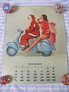 Original Vespa Calendar Page 1961 Piaggio - December 1961 - Picture 1 of 1