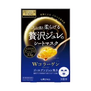 Utena Premium Puresa Golden Jelly Mask Collagen Face Mask 3 Sheet - Picture 1 of 3