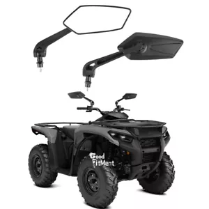 Par de espejos retrovisores laterales negros para motocicleta Can-Am Outlander 8 mm/10 mm ATV EE. UU. - Imagen 1 de 15