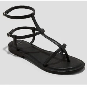 Women's Gillian Gladiator A New Day Black Women's Sandals Size 7 - Picture 1 of 8