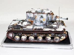 Tanque de invierno profesional construido y pintado Segunda Guerra Mundial ruso soviético KV2 KV-2 frente oriental - Imagen 1 de 6