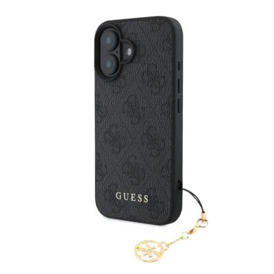 Funda Híbrida Guess 4G Charms Collection para iPhone 16 6.1" Negra - GUHCP16SGF4GCK Foto 1 de 4