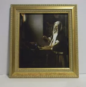 VERMEER - "FRAUEN HALTEN EIN BALANCE" REPRODUKTION - Bild 1 von 4