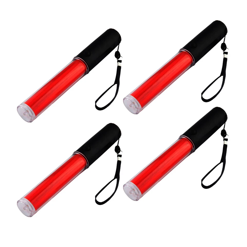 New 4x Traffic Wand Baton LED Flashlight Beacon Fluorescent Lamp Road Control 26 - Image 1 of 4
