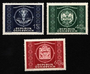 OPC 1949 Österreich UPU Satz Sc#565-7 postfrisch 47643 - Bild 1 von 1
