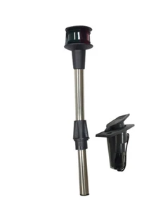 Pactrade Marine Navigation Red Green Angled Pole Bow Light and 2-Prong Pole Base - Foto 1 di 10