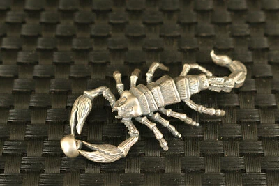 32g Collar Colgante Estatua Figura Escorpión Plata Estándar Chino Foto 1 de 4