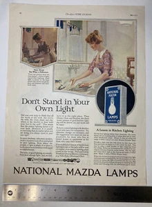National Mazda Lampe, stehen Sie nicht in Ihrem eigenen Licht ANTIK 1922 Druckanzeige 11x16" - Bild 1 von 2