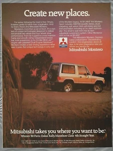 Mitsubishi Montero 1986 anuncio, Mitsubishi Montero 4x4 Dakar Rally - Imagen 1 de 3