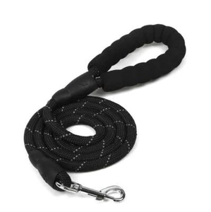handle nylon rope dog leash black - Picture 1 of 4
