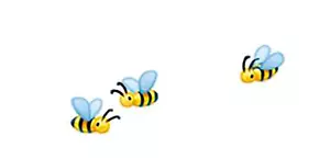 24 TINY but VERY CUTE VINYL BEE STICKER DECAL 1cm MATTE VINYL - Picture 1 of 1