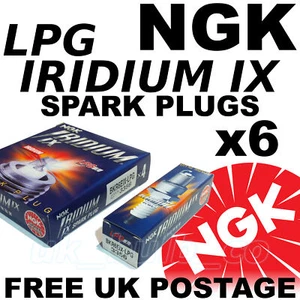 6x NGK IRIDIUM IX LPG SPARK PLUGS ROVER 75 2.0 lt V6 All models 99--> No. 3356 - Picture 1 of 1